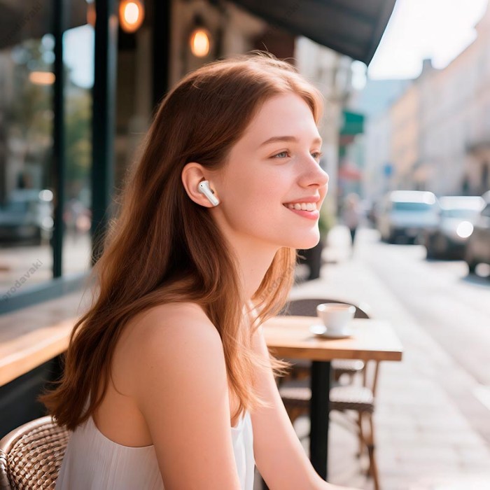 Бездротові Bluetooth навушники HOCO EQ34 Plus Rima true wireless ANC headset BT 5.4 White